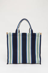 Rialto - Large Tote - Navy/Ink Blue/Verde Stripe
