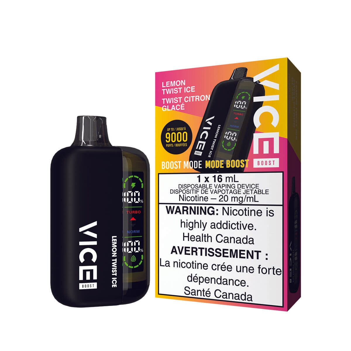 Vice Boost Lemon Twist Ice Disposable Vape Pen Disposable Vice