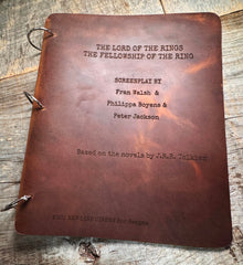 Leather Script Binder Custom Engraved
