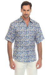 100% Linen Shirt Short Sleeve Button Down