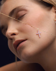 Cadena de Bolitas Diamantadas en Oro Amarillo de 18 Kt