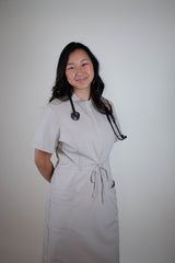 FINAL SALE - The Iconic Scrub Dress in the Original Collection | Khaki