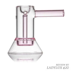 MJ Arsenal Cove Bubbler glass mini water pipe compact portable design - blush