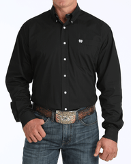 Men's Solid Classic Fit Button-Down Western Shirt