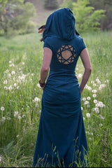 Long Hooded Cotton Witch Dress