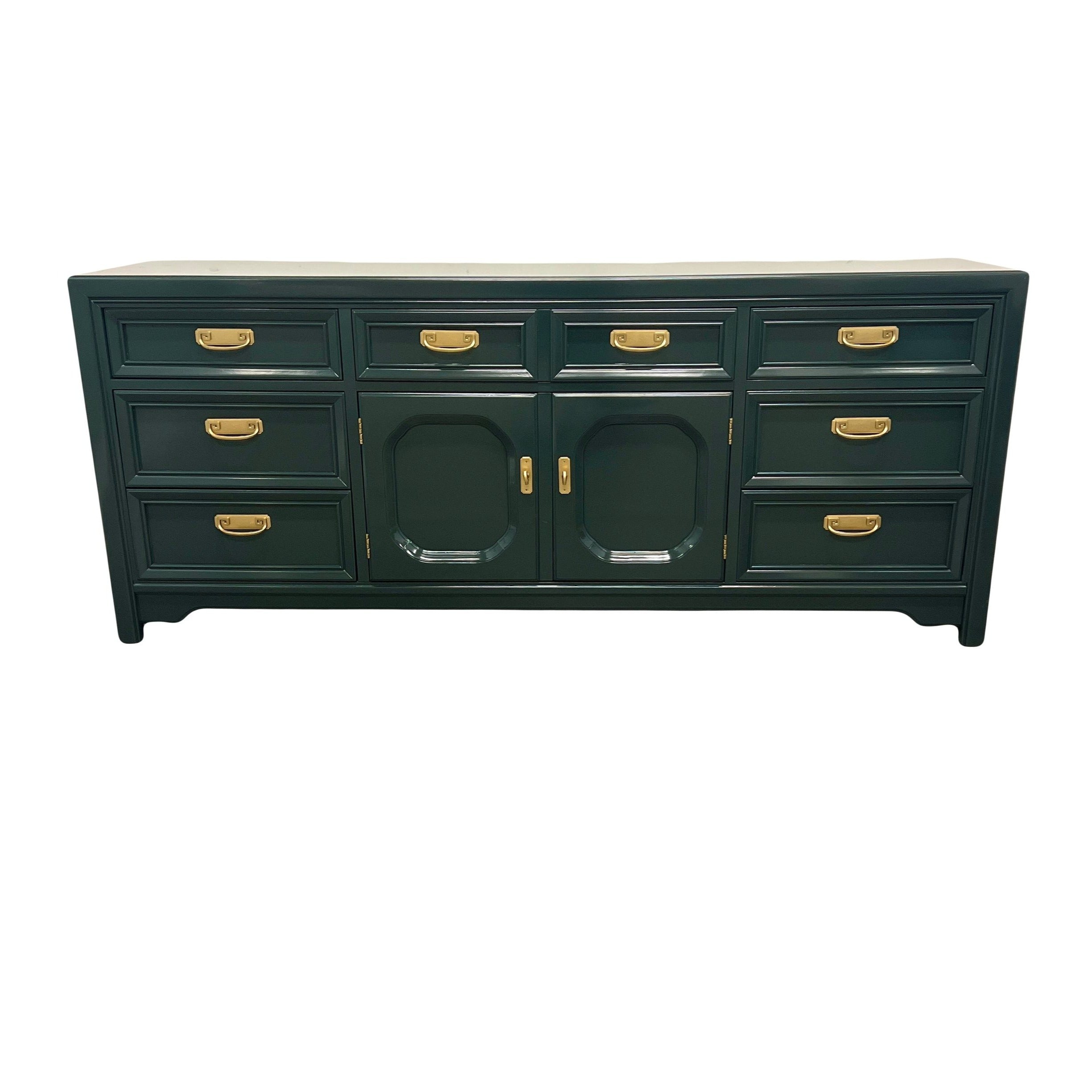 SOLD: Dark Green Thomasville Dresser