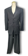 Grey Pinstripe 3 Piece Suit (46)