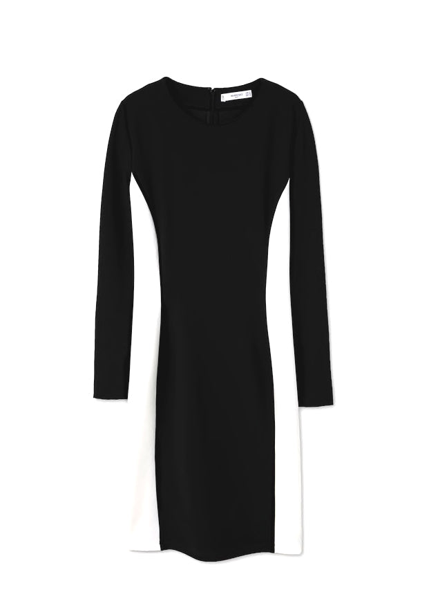 Mango bicolor dress Black and white
