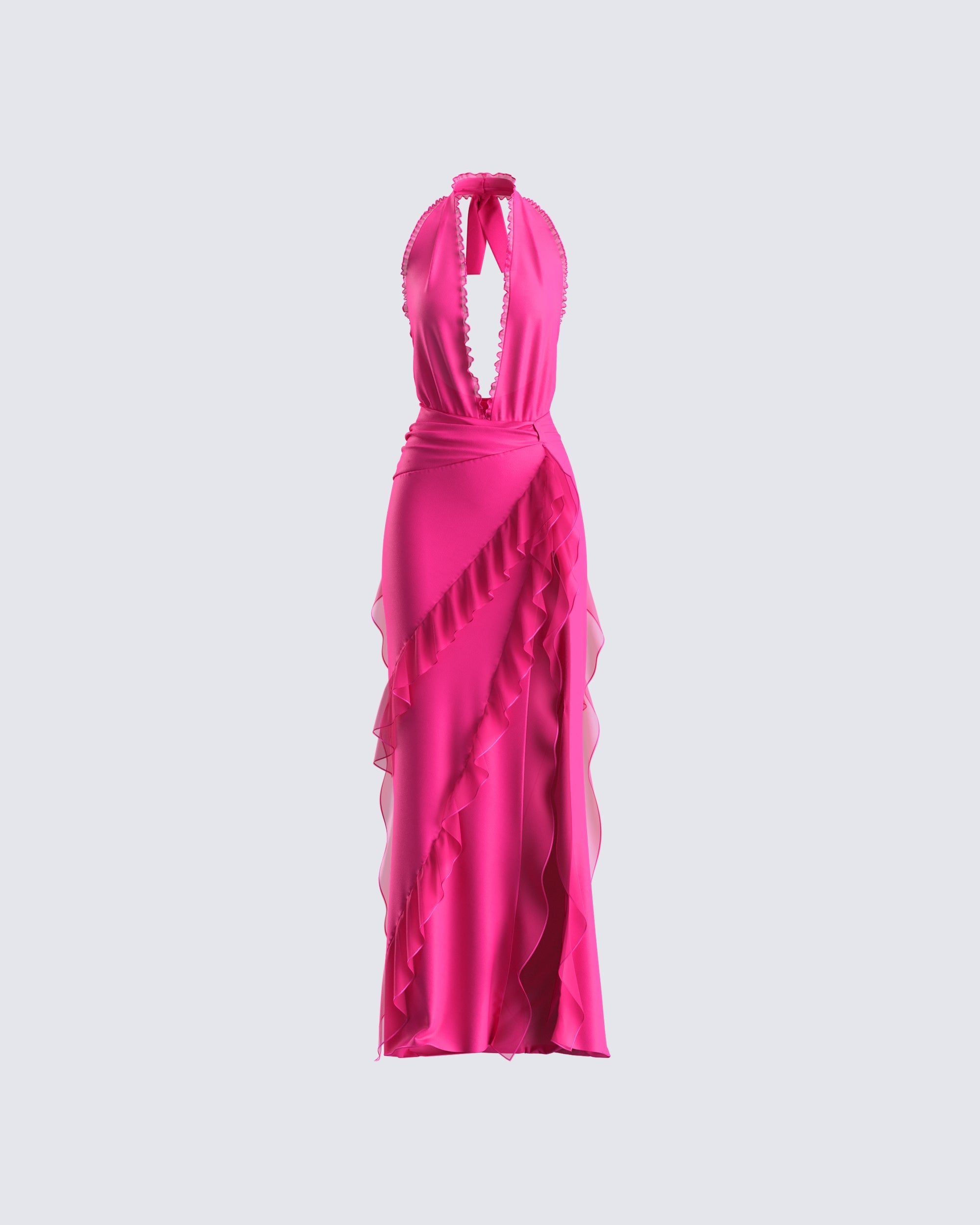 Women's pink maxi dress – FINESSE