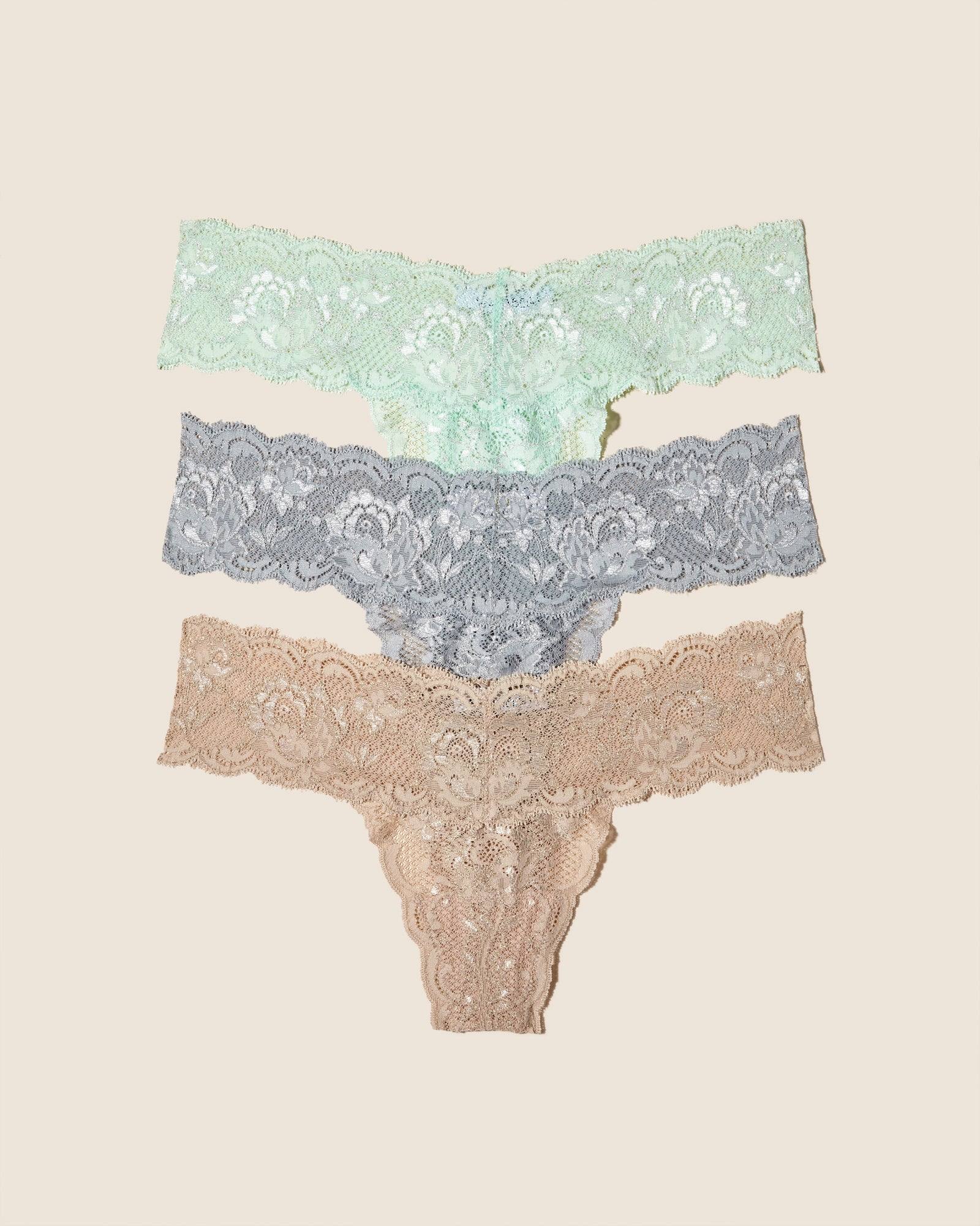 Multi Tanga - Never Say Never Metallics Cutie Tanga 3Er-Pack