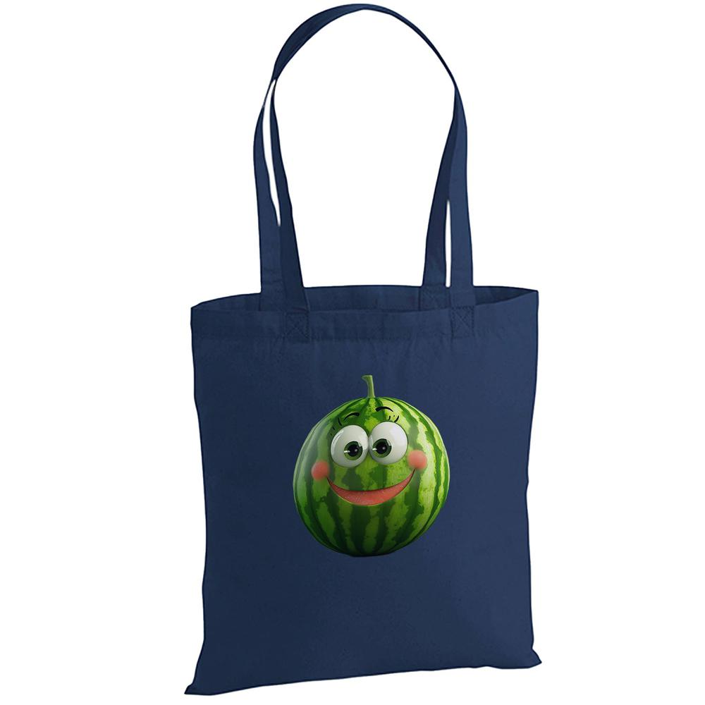 Umhängetasche Wassermelone Happy Fruits Stoffbeutel - Baumwolle-tshirt-bedrucken-myShirtStore