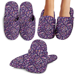 Neon Floral Tropical Hawaiian Palm Leaves Pattern Print Premium Home Slippers-grizzshop