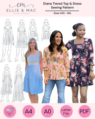 Diana Tiered Top & Dress Sewing Pattern