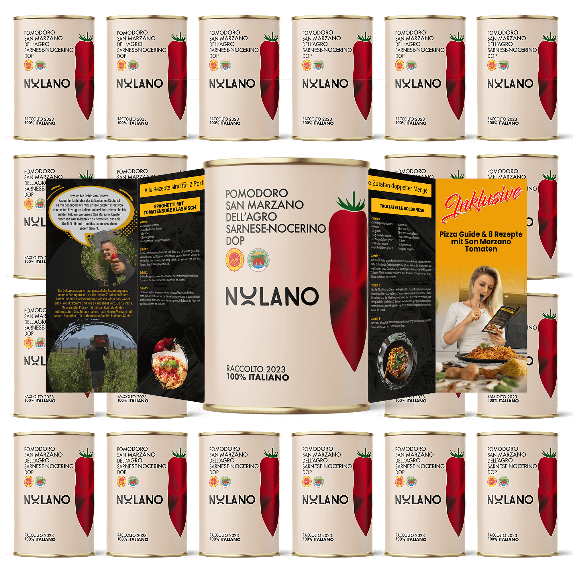 NOLANO - 24x 400g San Marzano Tomaten Dose D.O.P