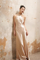 Gold Champagne Silk Dress