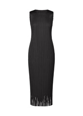 A product shot of the PLEATS PLEASE ISSEY MIYAKE WAVE dress in black (15).