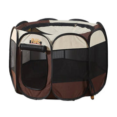PaWz Dog Playpen Pet Play Pens Foldable Panel Tent Cage Portable Puppy Crate 62" Deals499