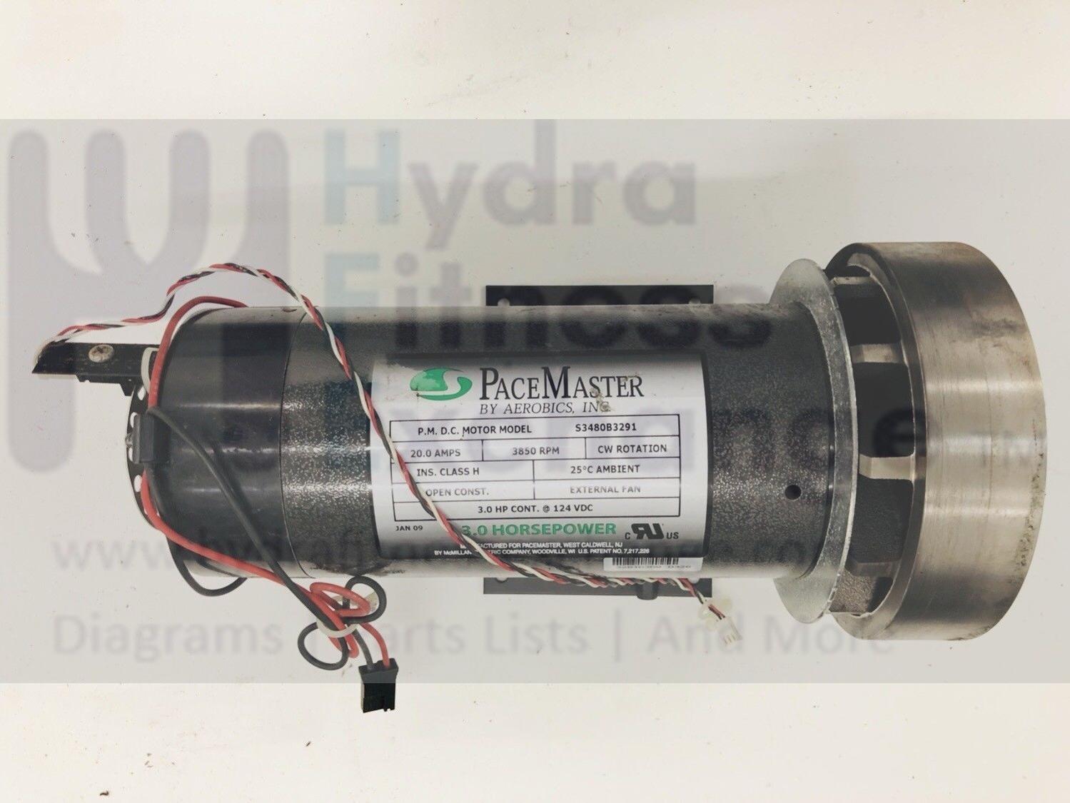 PaceMaster Treadmill DC Drive Motor Platinum Gold Elite Pro Select Bronze 3HP S3480B3727-hydrafitnessparts