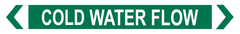 Cold Water Flow - Pipe Marker Labels