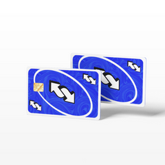 Uno Reverse Card Blue (Holographic)