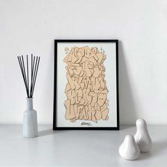Quadro-Street-Art Graffiti-Disegno-Soft-Alphabet