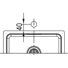 RODI- Einbauspuele Una 34 N- Edelstahl- flaechenbuendiger Einbau moeglich Edelstahl 87136 87136