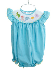 Sea Animals Smocked Birdie Bubble
