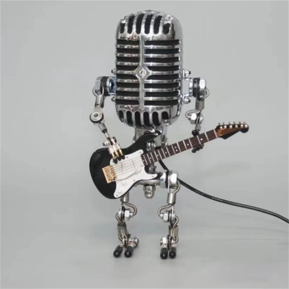 Retro-robotlampa med gitarr – Unik dekorativ bordslampa för en mysig atmosfär Carvallo