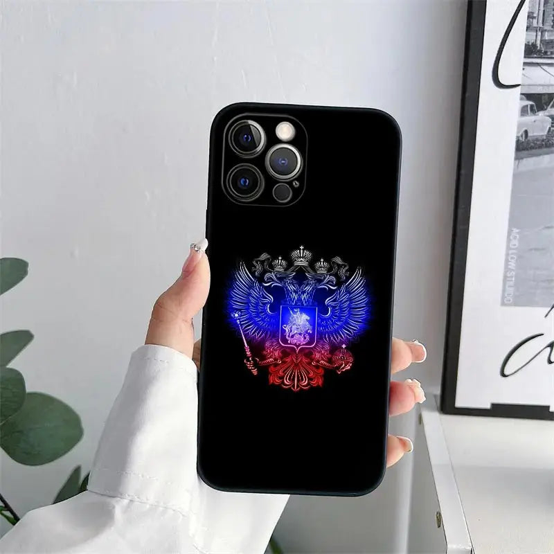COQUE CCCP AIGLE BICEPHALE NOIR IPHONE
