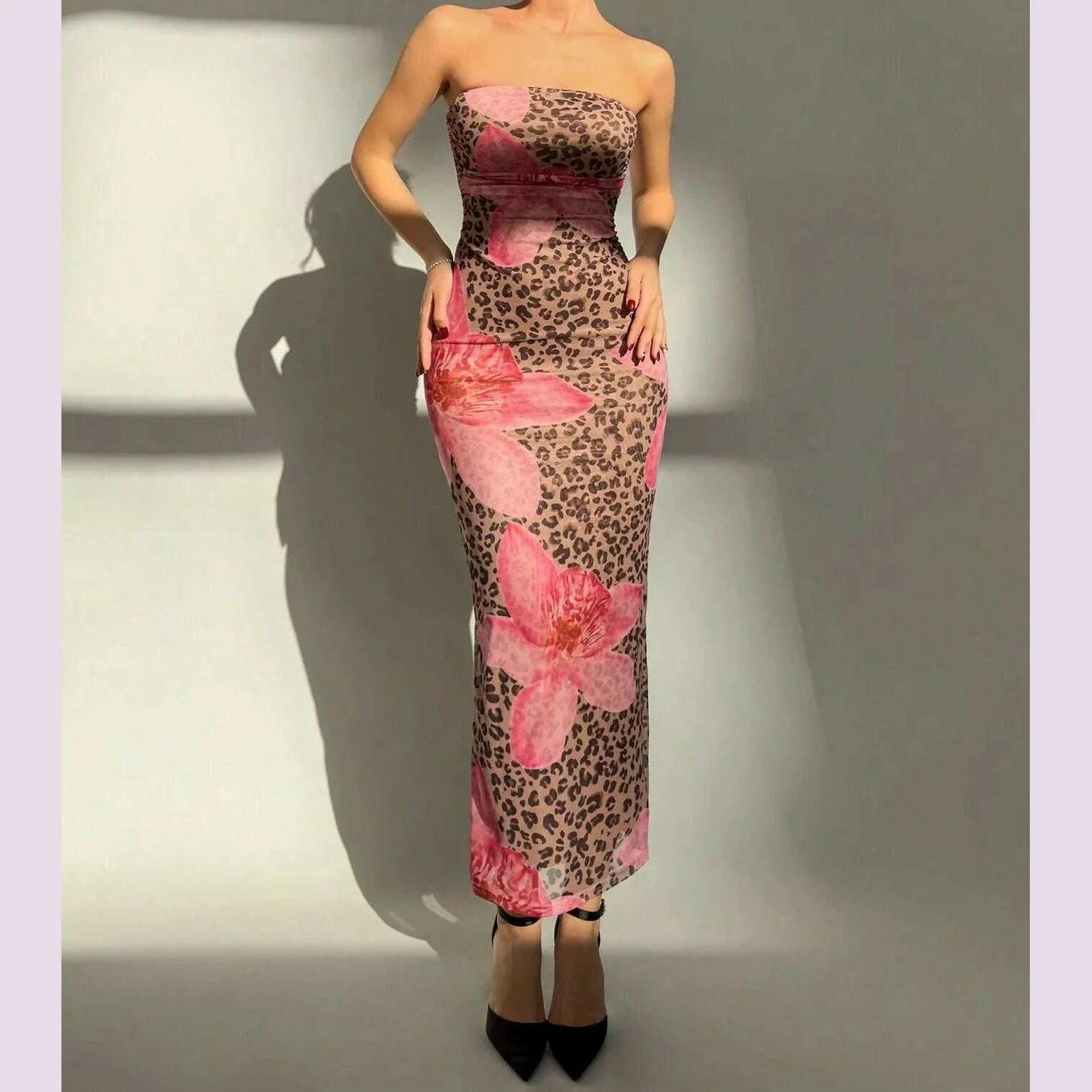 KIMLUD, New Women's Dresses Summer Vintage Strap Casual Slim Elegant Evening Sleeveless Night Ruffles Sexy Maxi Long Dress Vestidos Sexy, KIMLUD Womens Clothes