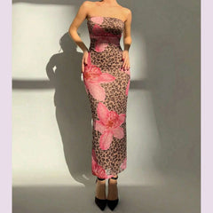 KIMLUD, New Women's Dresses Summer Vintage Strap Casual Slim Elegant Evening Sleeveless Night Ruffles Sexy Maxi Long Dress Vestidos Sexy, KIMLUD Womens Clothes