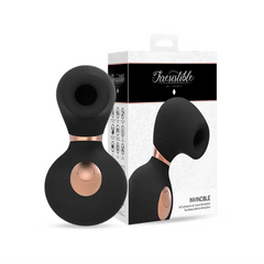 SHOTS Invincible Air Pulse Vibrator Black Powerful air pulse design with ergonomic black silicone for targeted adult pleasure Singapore
