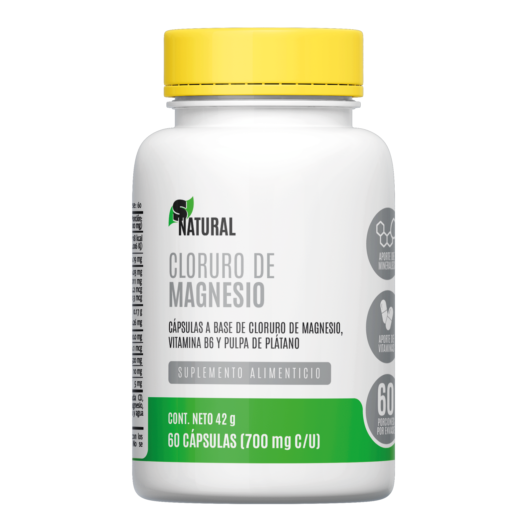Cloruro de Magnesio | 60 Cápsulas