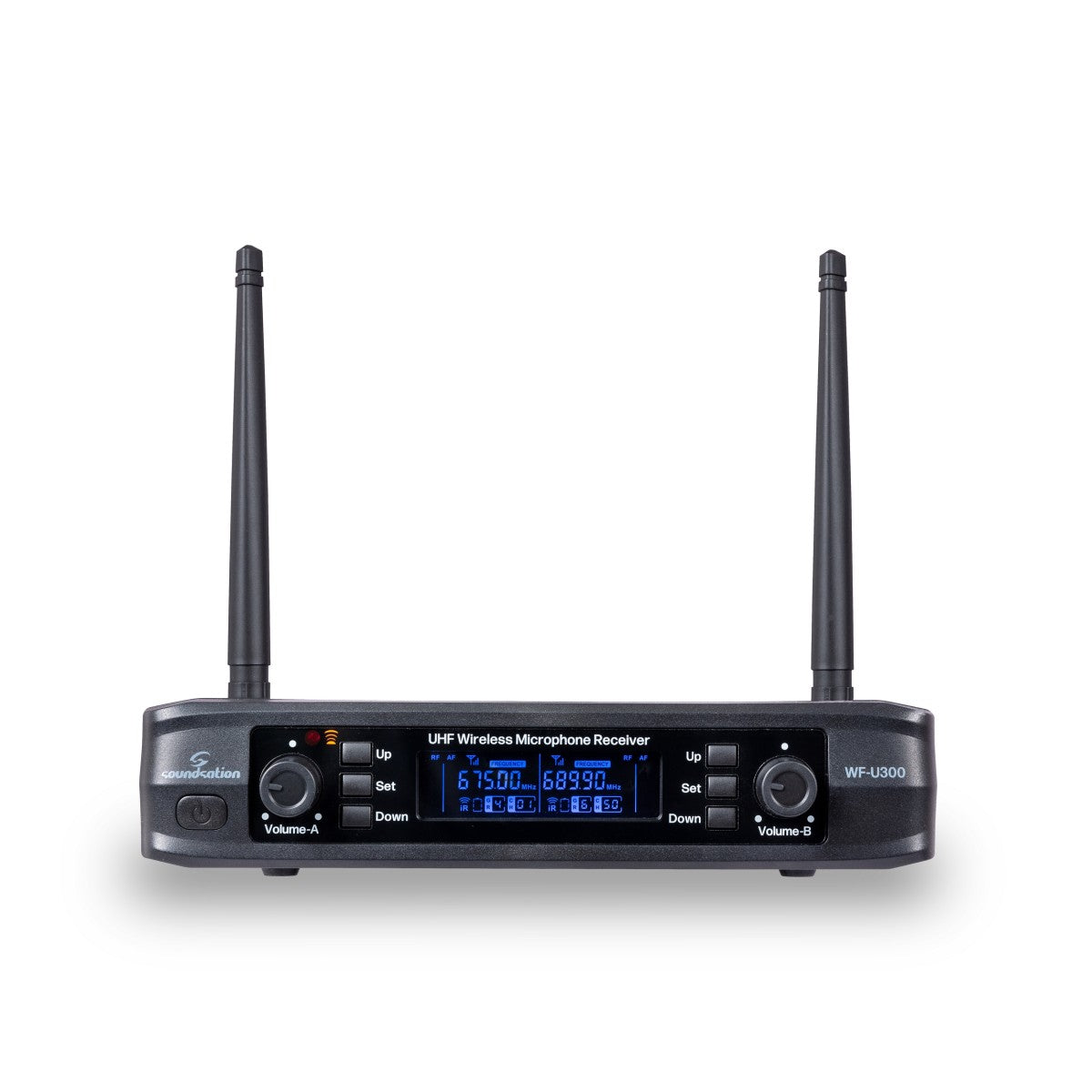 RADIOMIC. UHF SOUNDSATION WF-U300HH-A1 2 MIC. PALMARI 521.4-549.6MHz