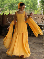 Women's Short Kurti Skirt Set