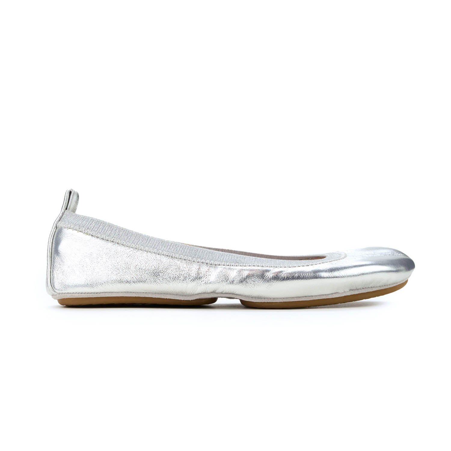 Samara Foldable Ballet Flat in Silver Leather - Yosi Samra - Women's Flats