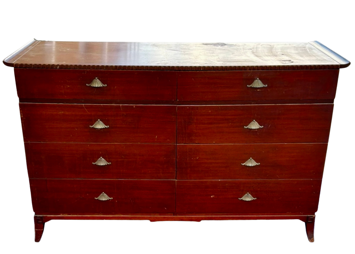 Vintage Rway Furniture Pagoda Regency Style 8 Drawer Dresser Available for Custom Lacquer - Hibiscus House