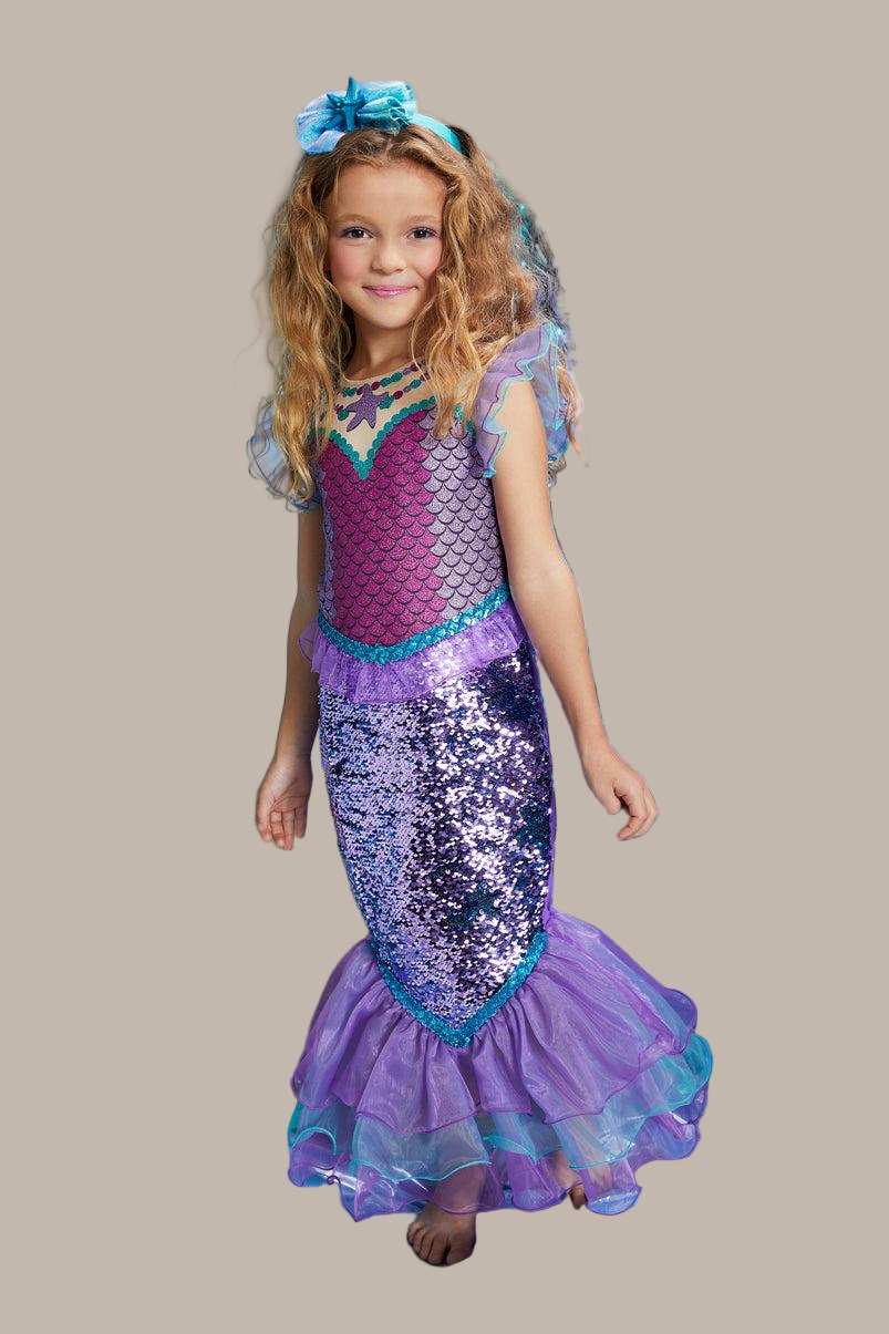 Sequin Mermaid Costume for Girls-Chasing Fireflies