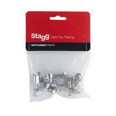 Stagg SP-MHEL-6X1CH 6 X 1 mekanikker til elguitar, Chrome