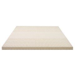 Latex Mattress Topper 7.5cm Double made of natural latex with ventilation holes for breathable comfort on white background
