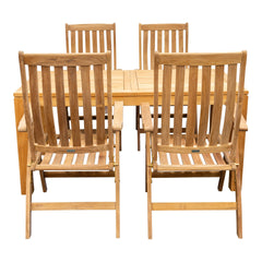 Gartenmöbel Set Minimalistik/Kediri, 5-teilig, für 4 Personen