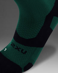 Vectr Light Cushion Crew Socks, Dark Moss/White