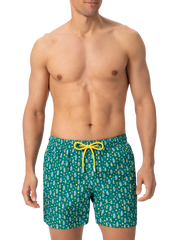 Lightweight fabric swim shorts Lighting with gin lemon print - MC2 Saint Barth