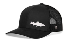 Steelhead Fish Trucker Hat | Black Steelhead Fish Snapback