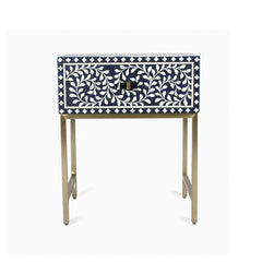 Handmade Customized Bone Inlay Bedside Table