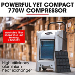 Baumr Ag Baumr-Ag 90L/Day Commercial Air Dehumidifier For Mould Portable Stackable Lcd Display Wheels