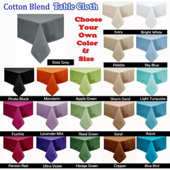Hoydu Cotton Blend Table Cloth 150cm x 225cm - SAND