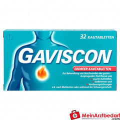 Gaviscon Kautabletten Erdbeer 24 St. gegen Sodbrennen & Reflux, ab 12 Jahren