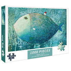 2 PCS 1000-Piece Big Fish Jigsaw Puzzle - High Difficulty Stress-Relief Toy