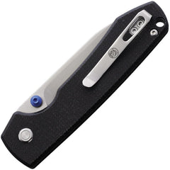 Vosteed Raccoon Top Linerlock Black Canvas Micarta Stonewash 14C28N Sandvik